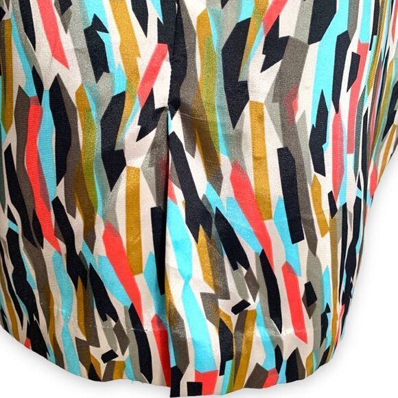 Vertigo Paris Dress Abstract Multicolored Art To Wear Sleeveless Ruched Sheath - Picture 6 of 12